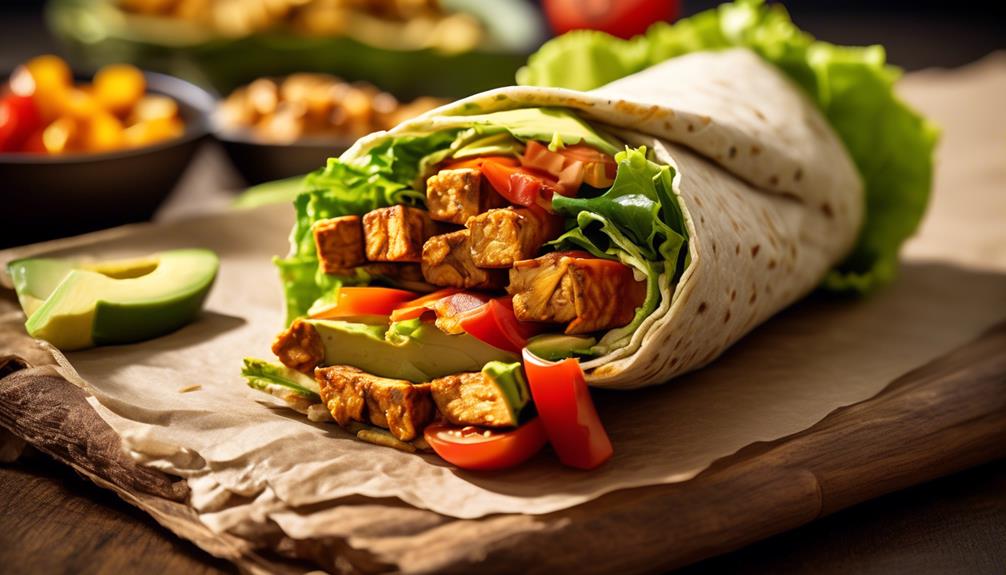 delicious vegan bbq wraps