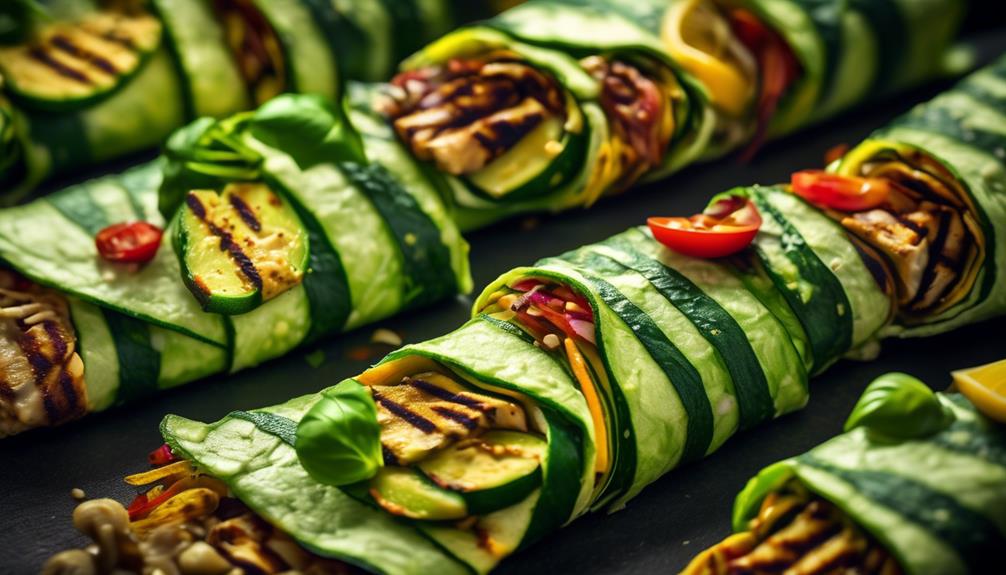 delicious vegetable filled tortilla wraps