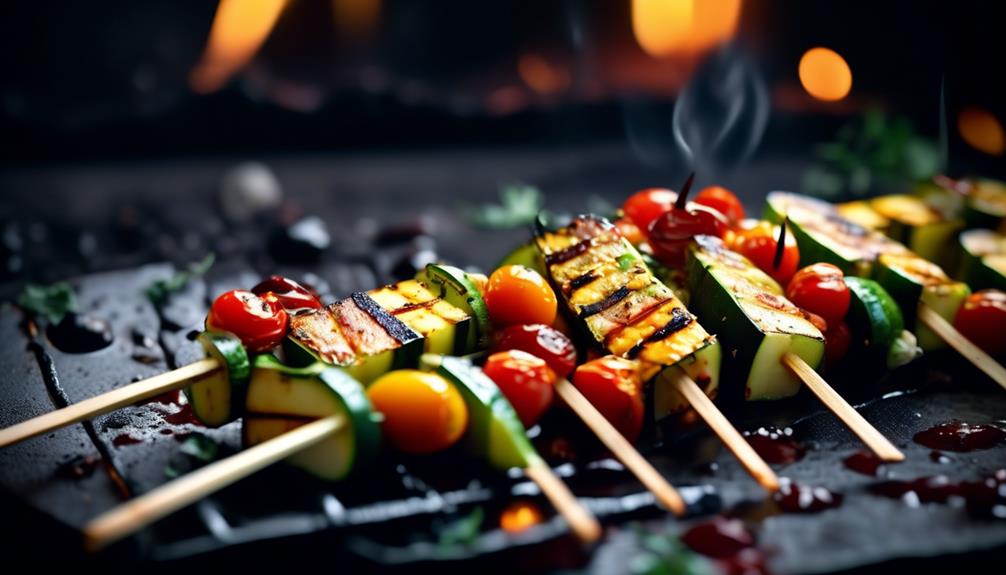 delicious vegetarian grilled skewers