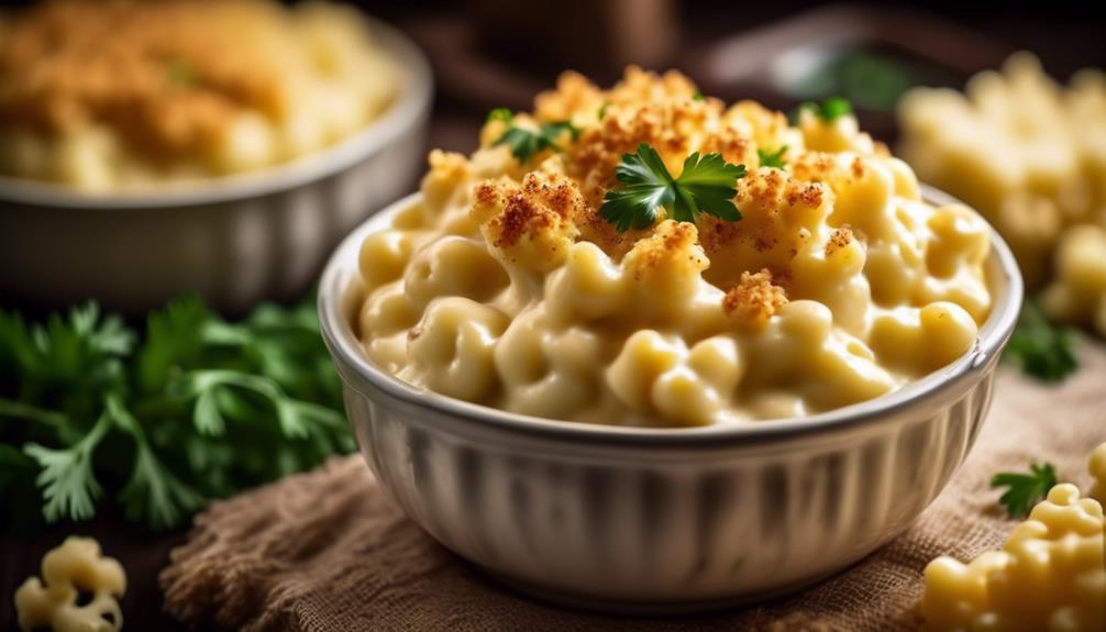 delicious vegetarian mac and cheese recipe featuring cauliflower