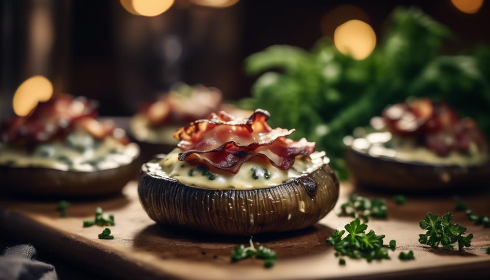 delicious vegetarian stuffed mushrooms