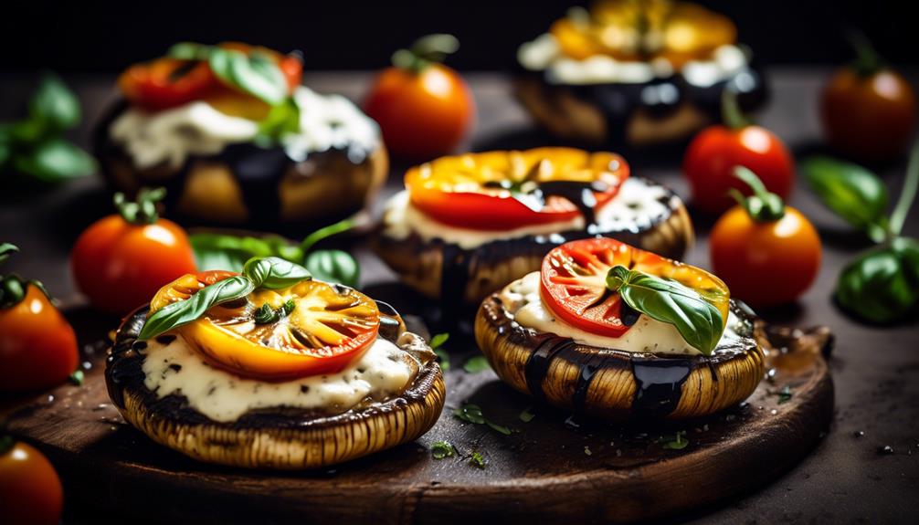 delicious vegetarian stuffed mushrooms