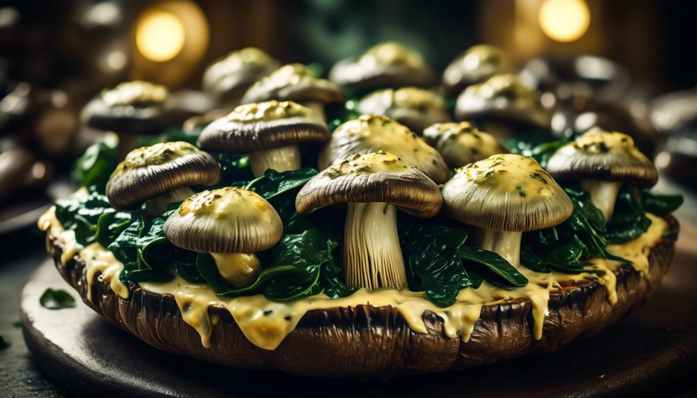 delicious vegetarian stuffed mushrooms