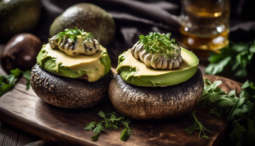 delicious vegetarian stuffed mushrooms