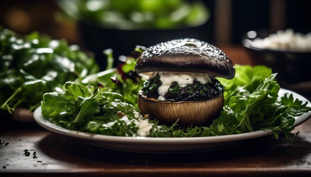 delicious vegetarian stuffed mushrooms