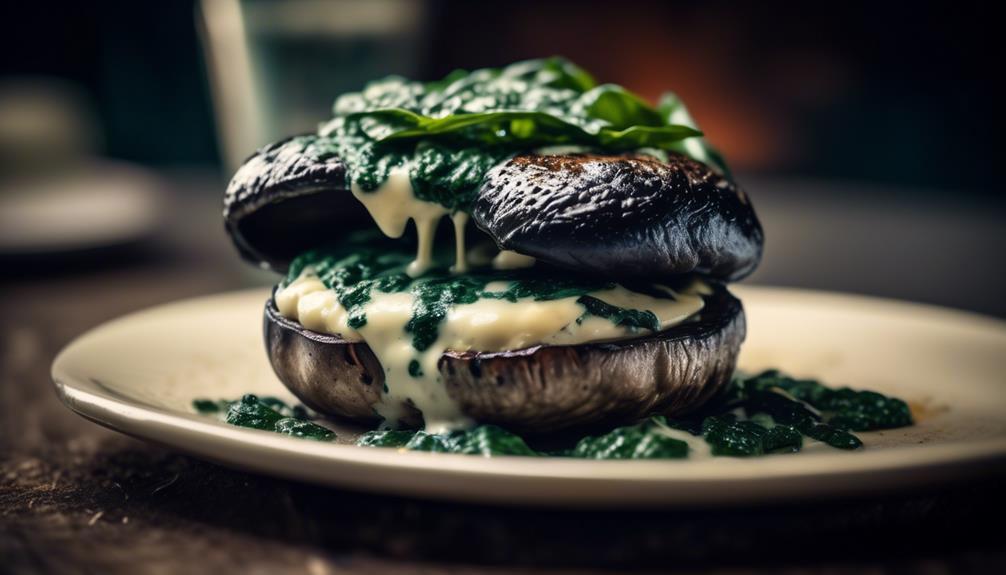 delicious vegetarian stuffed mushrooms