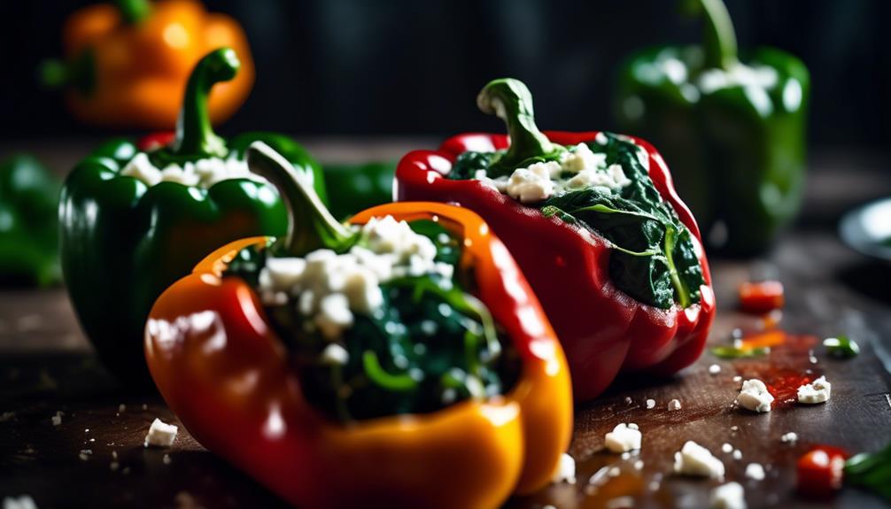 delicious vegetarian stuffed peppers