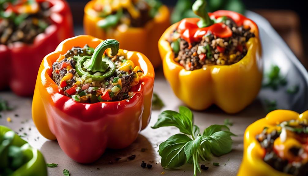 delicious vegetarian stuffed peppers