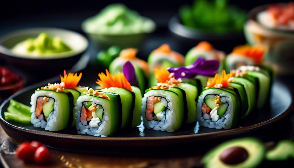 delicious vegetarian sushi option