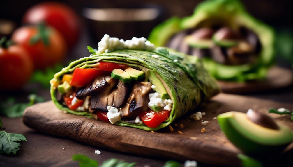 delicious vegetarian wrap option