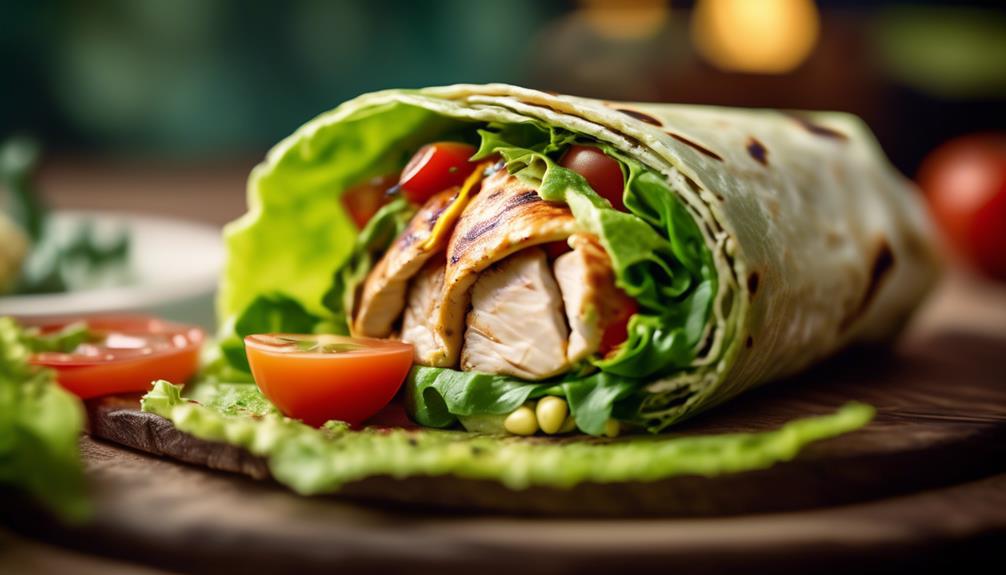 delicious wrap with chicken