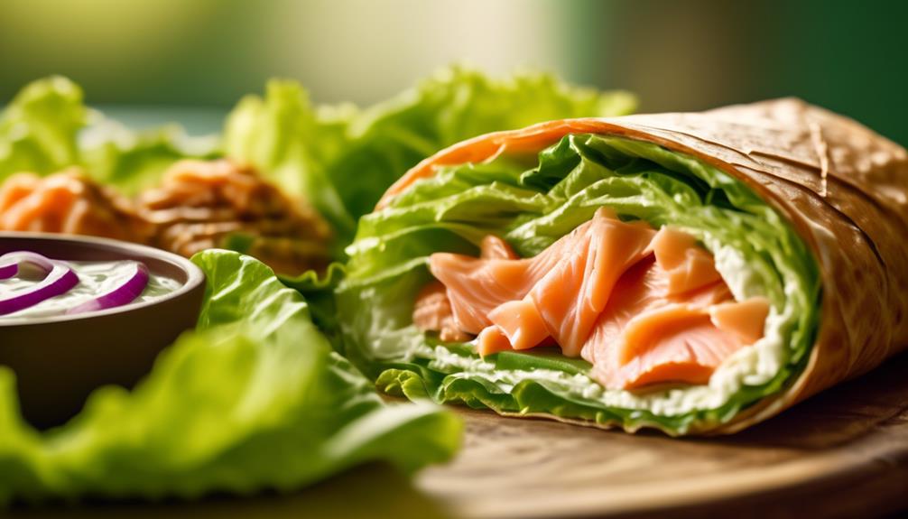 delicious wraps with salmon