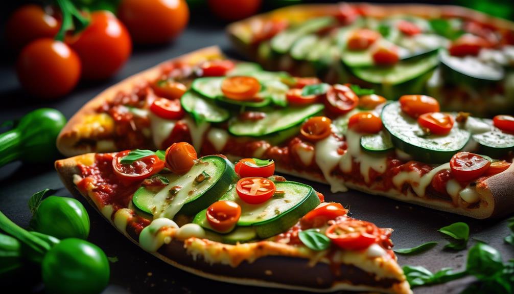 delicious zucchini filled pizza