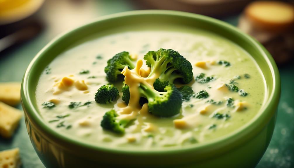 deliciously cheesy broccoli soup