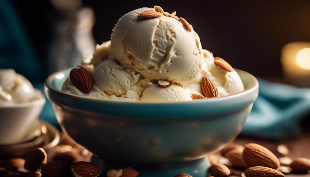 deliciously creamy almond ice cream