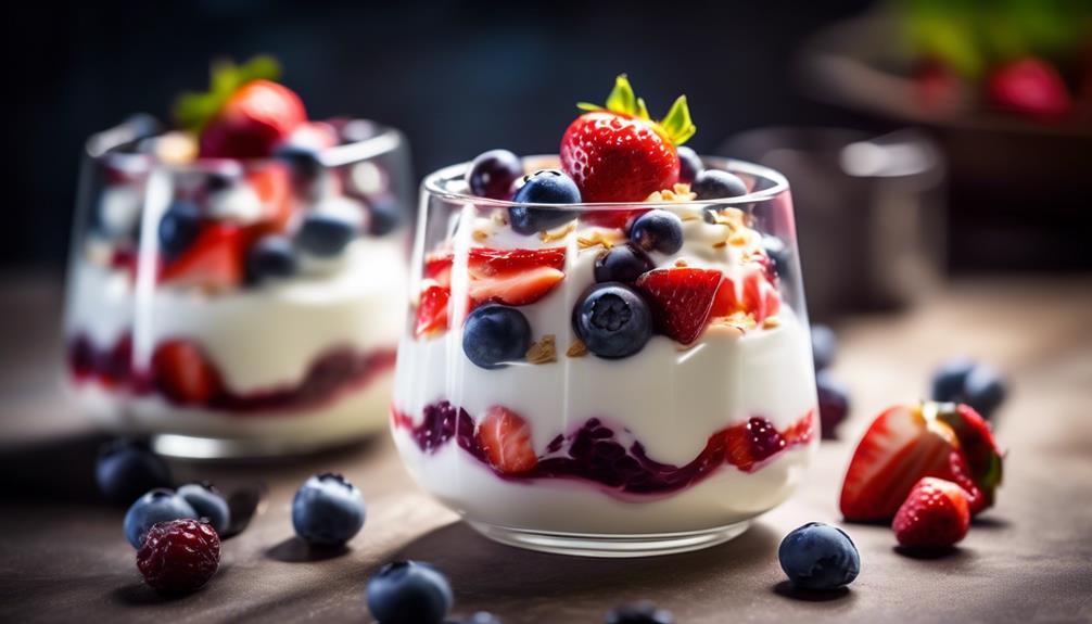 deliciously layered berry yogurt