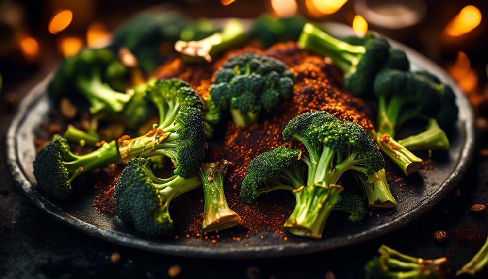 deliciously seasoned roasted broccoli