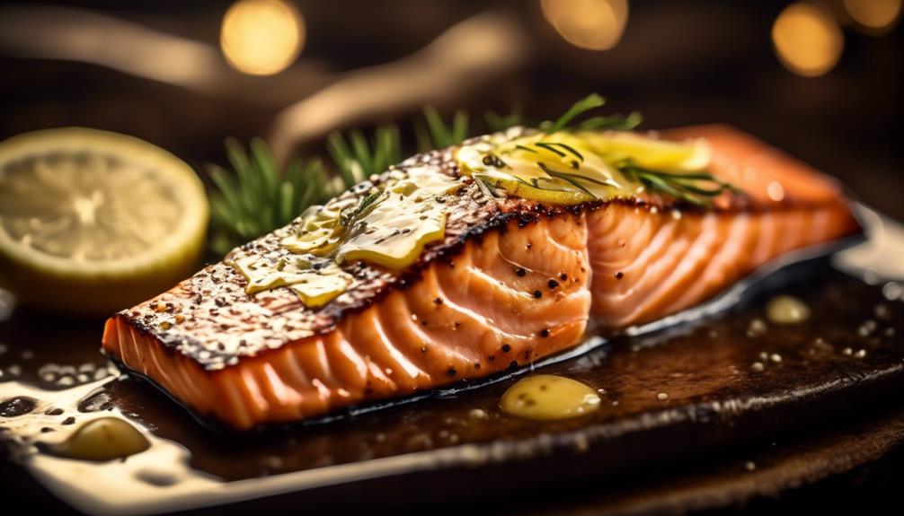 deliciously seasoned salmon fillet