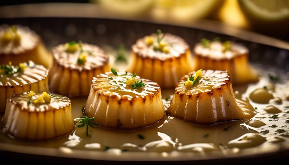 deliciously tangy seared scallops