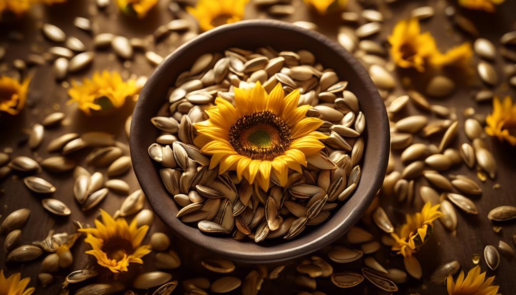 edible seeds of sunflowers