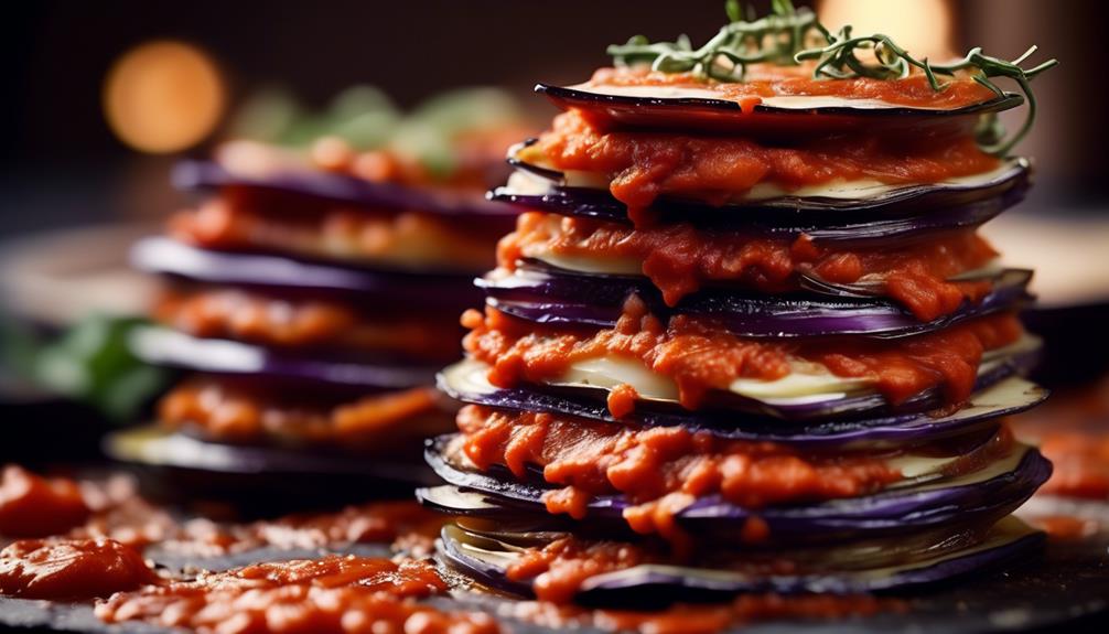 eggplant replaces traditional pasta