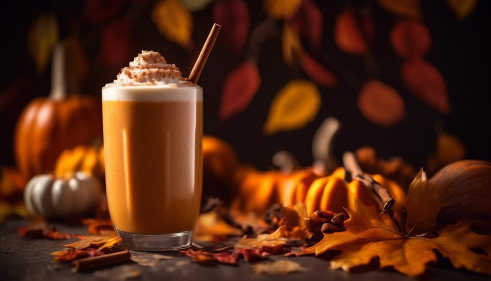 fall inspired creamy pumpkin drink