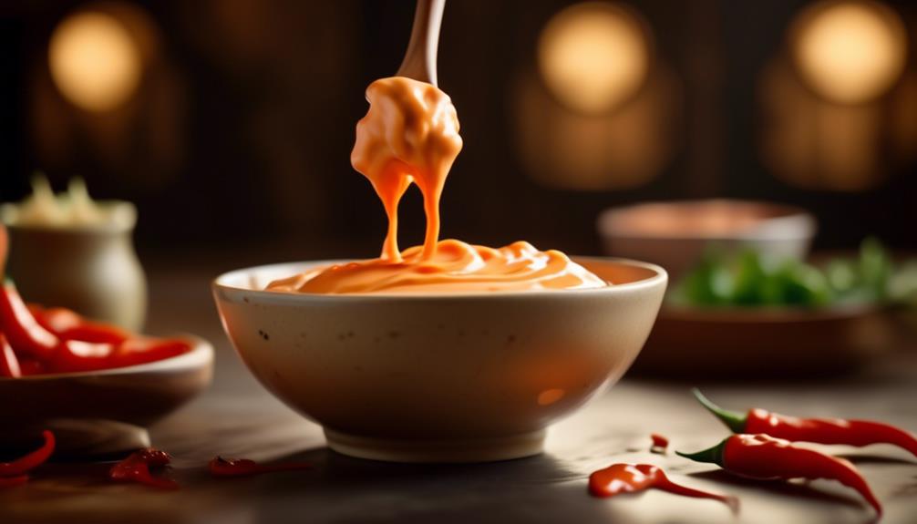 fiery condiment with sriracha