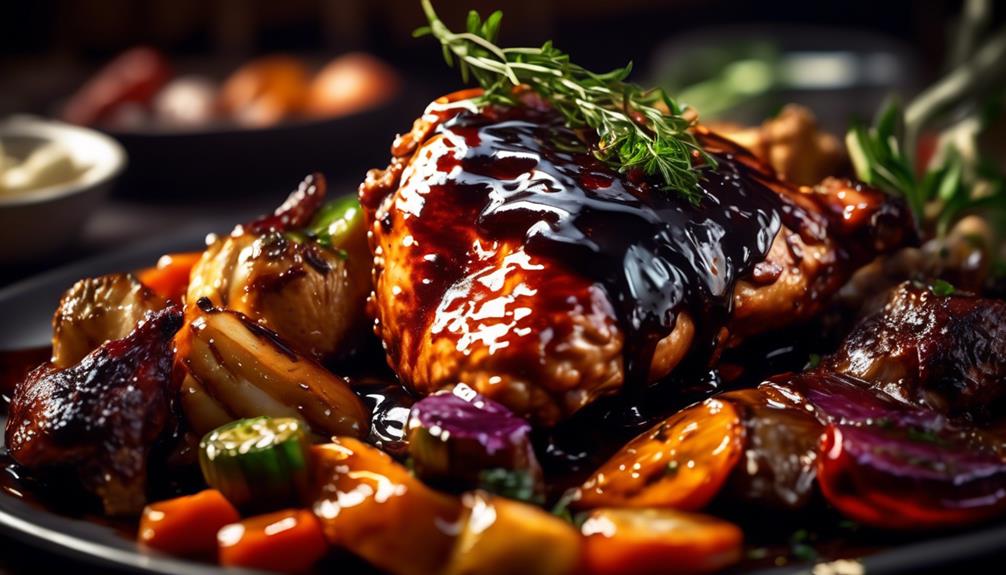 flavorful chicken with balsamic glaze