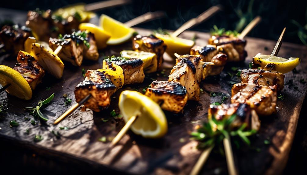 flavorful greek chicken skewers