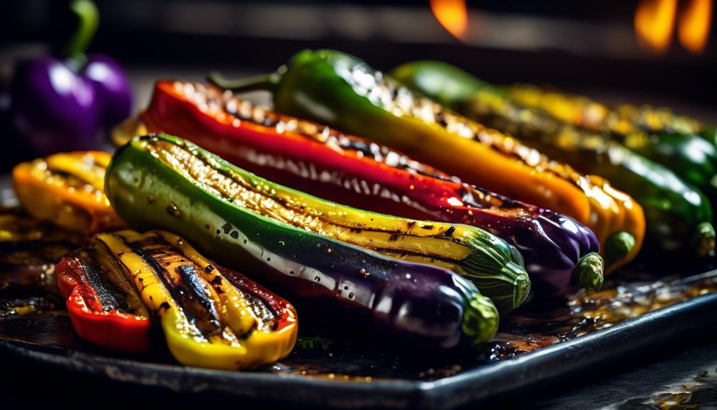 flavorful grilled vegetables with olive oil and herbs