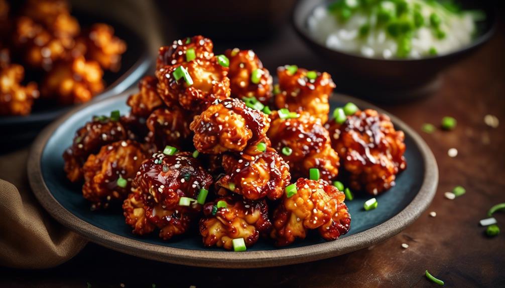 flavorful korean style cauliflower bites