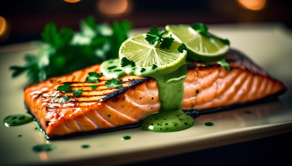 flavorful salmon with cilantro