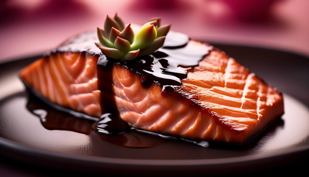 flavorful salmon with glaze