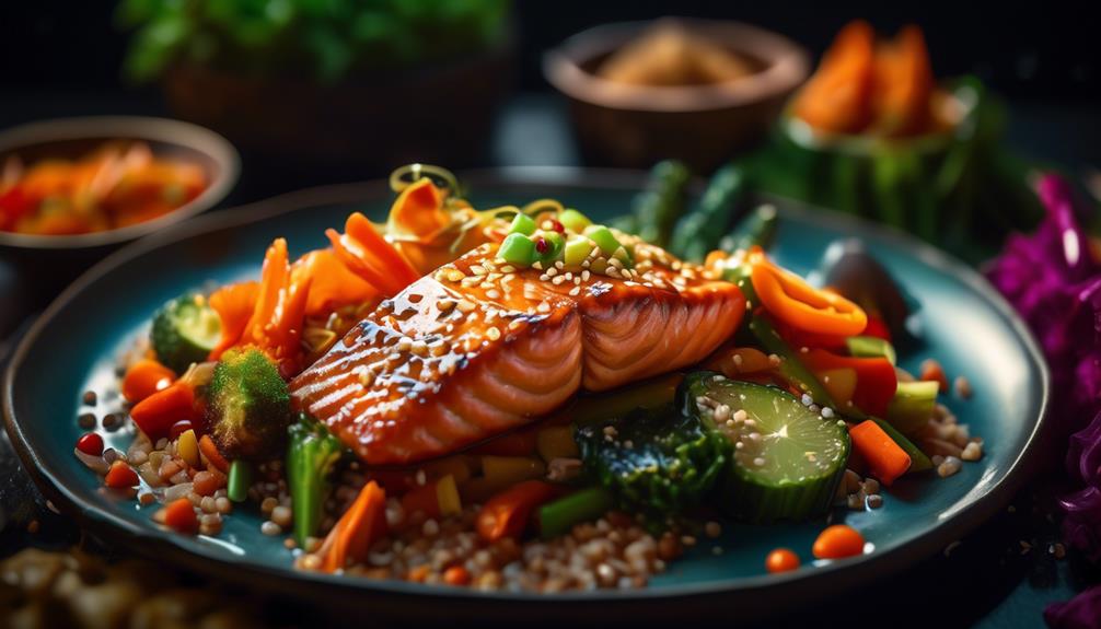 flavorful salmon with sesame