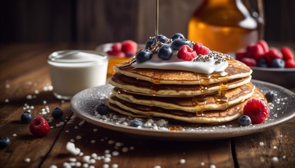 fluffy pancakes with chia