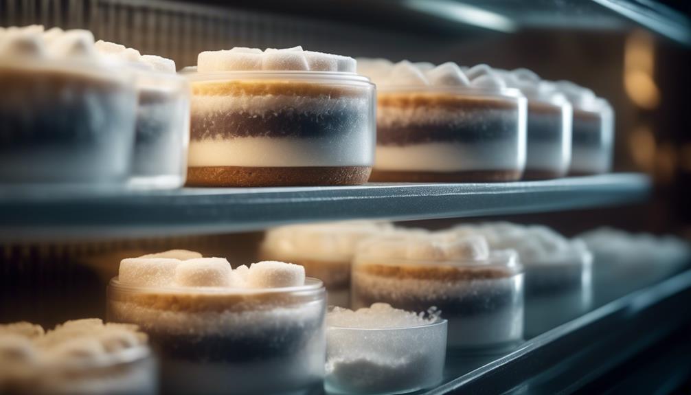 freezing desserts for optimal storage