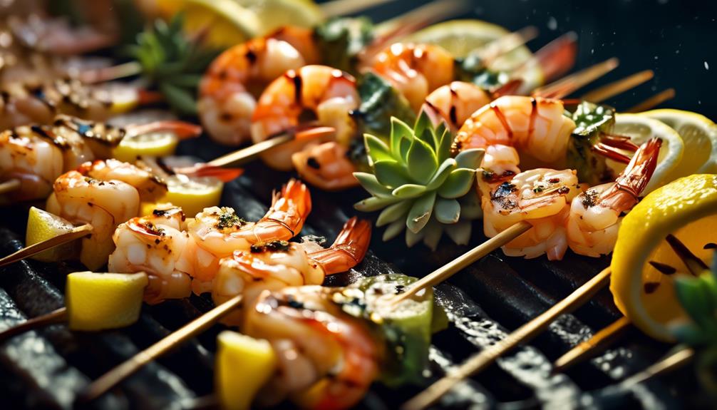 fresh and flavorful shrimp skewers