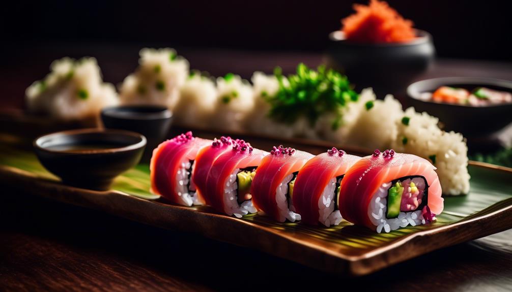 fresh raw tuna sushi