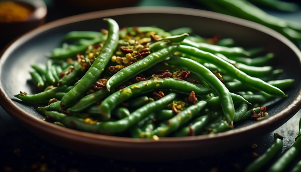 freshly picked green beans