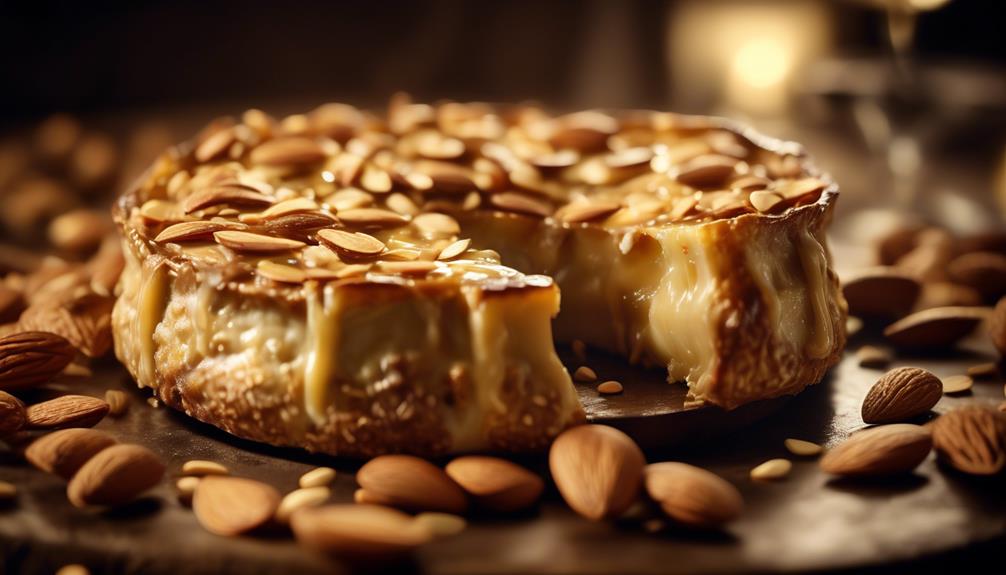 gourmet almond crusted baked brie