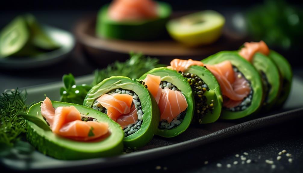 gourmet appetizer with salmon