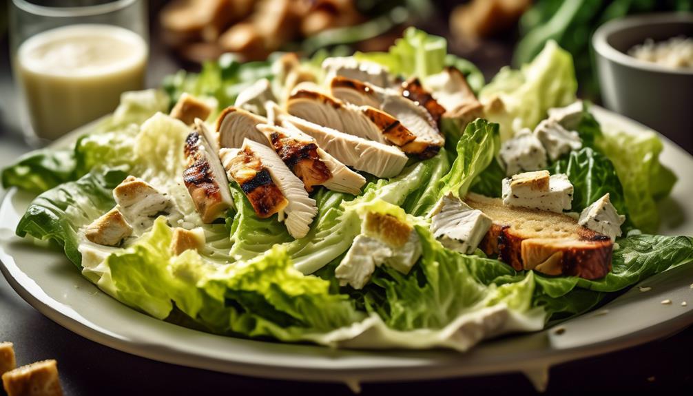 grilled chicken tops tangy caesar