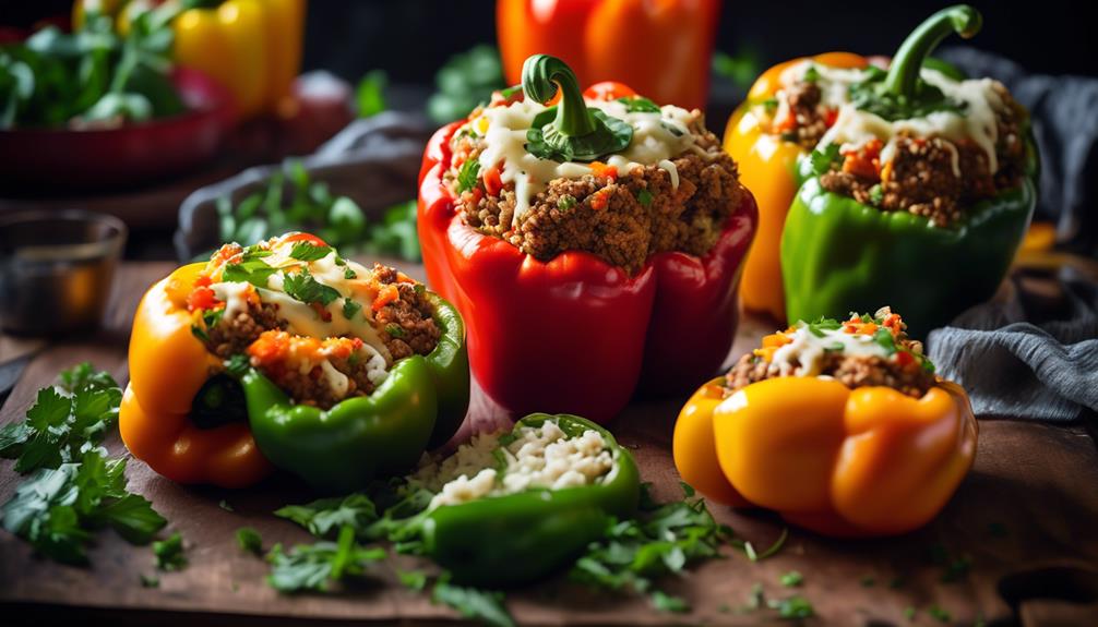 ground turkey stuffed bell peppers