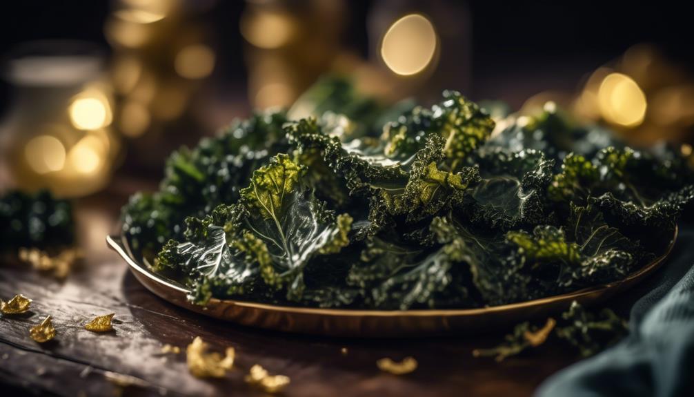 healthy baked kale snack