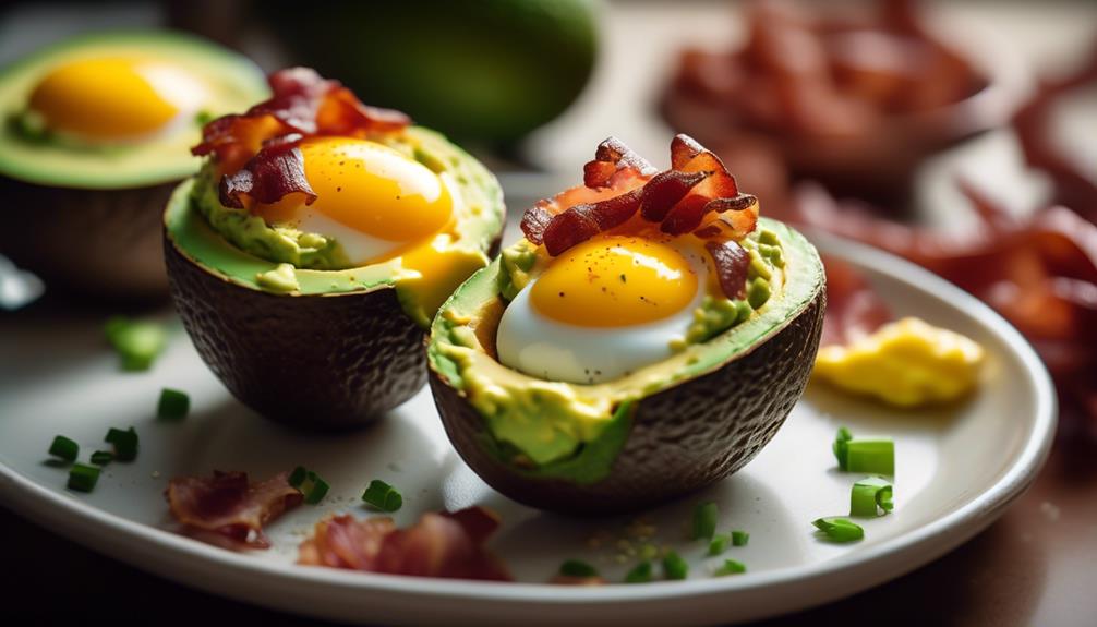 healthy breakfast with avocados