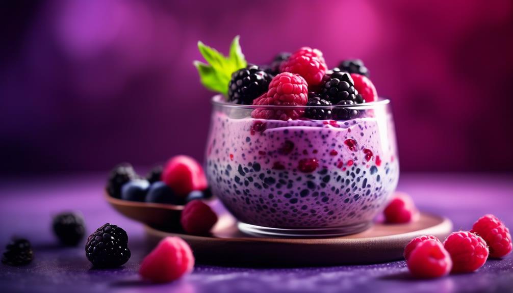 healthy chia berry dessert