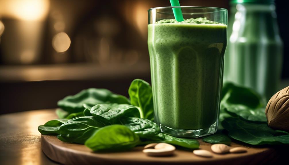 healthy green nutty smoothie