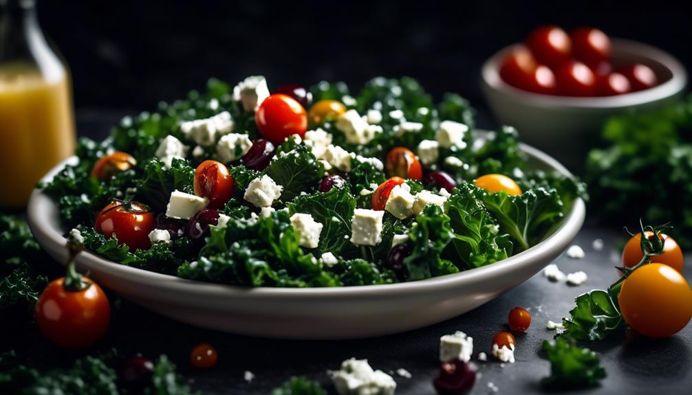 healthy greens with tangy cheese