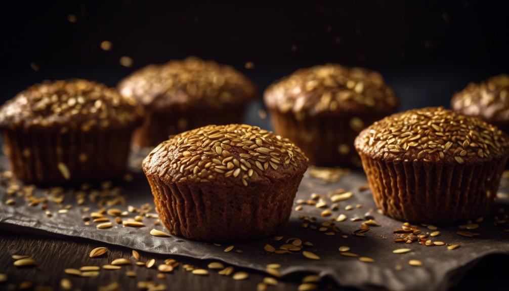 healthy muffins with flaxseed