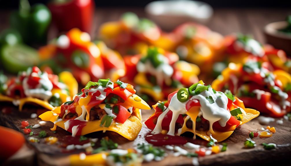 healthy nachos with peppers